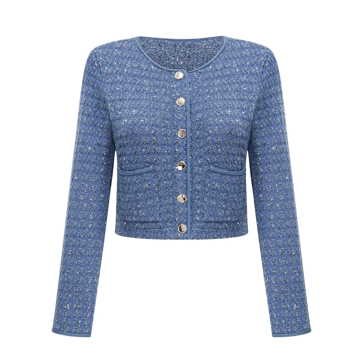 Ghislaine sequin-embellished jacket & trousers matching set