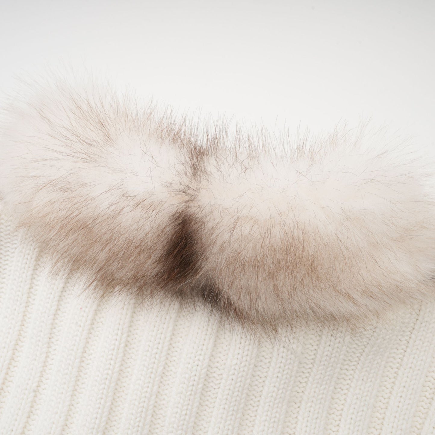 Laetiecia faux-fur ribbed-knit jacket