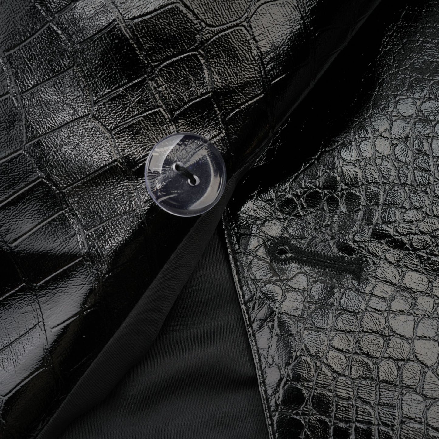 Élodie black cinched-waist leather jacket