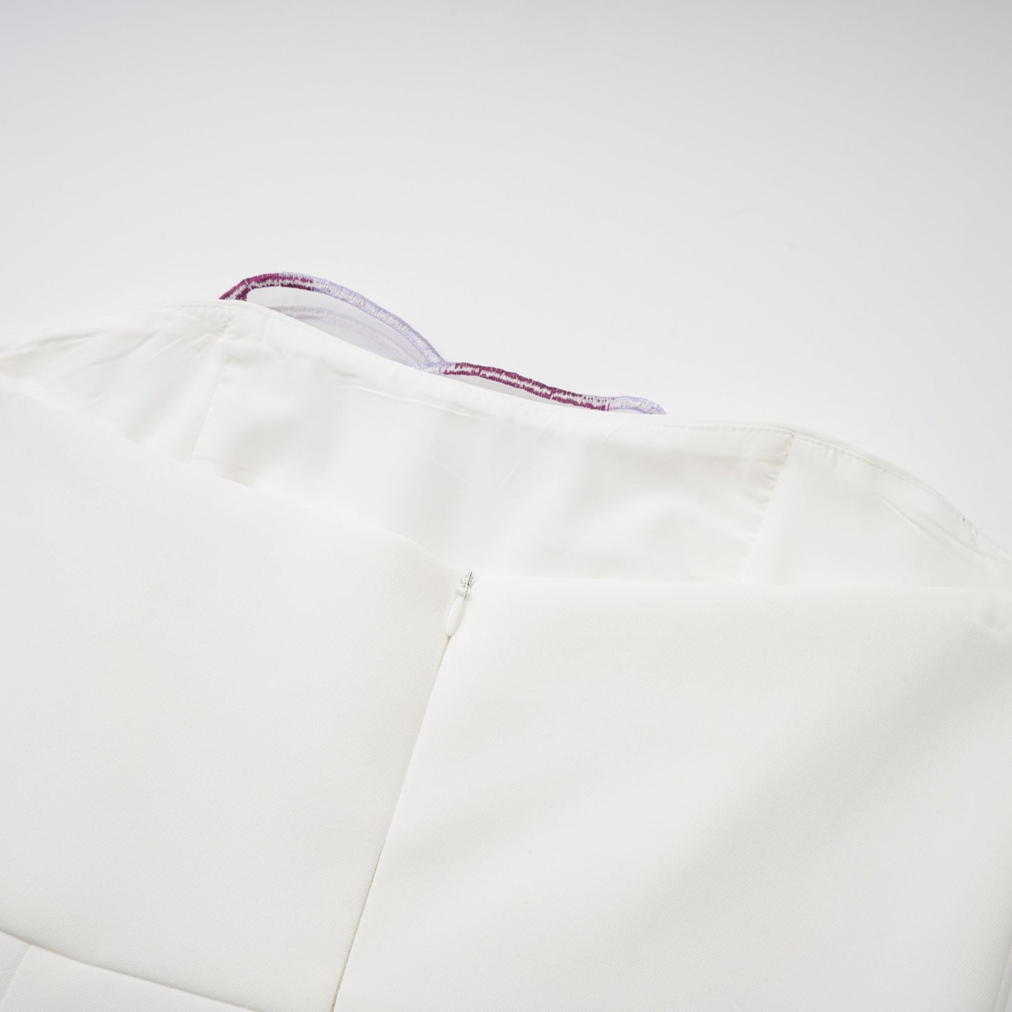 Irène White Off-Shoulder Sequin Floral Embroidered Mini Dress