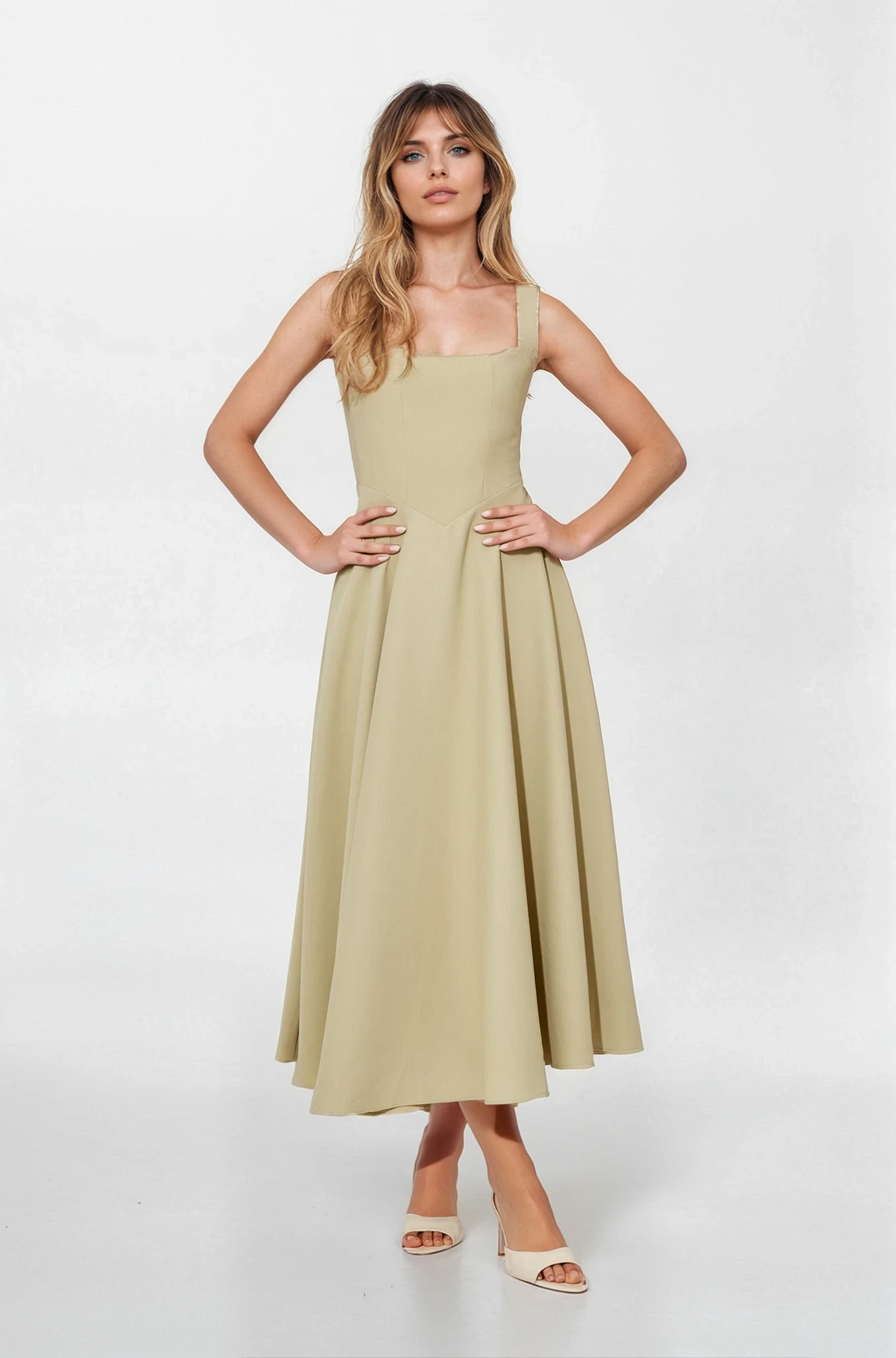 Olive Grace Midi Dress