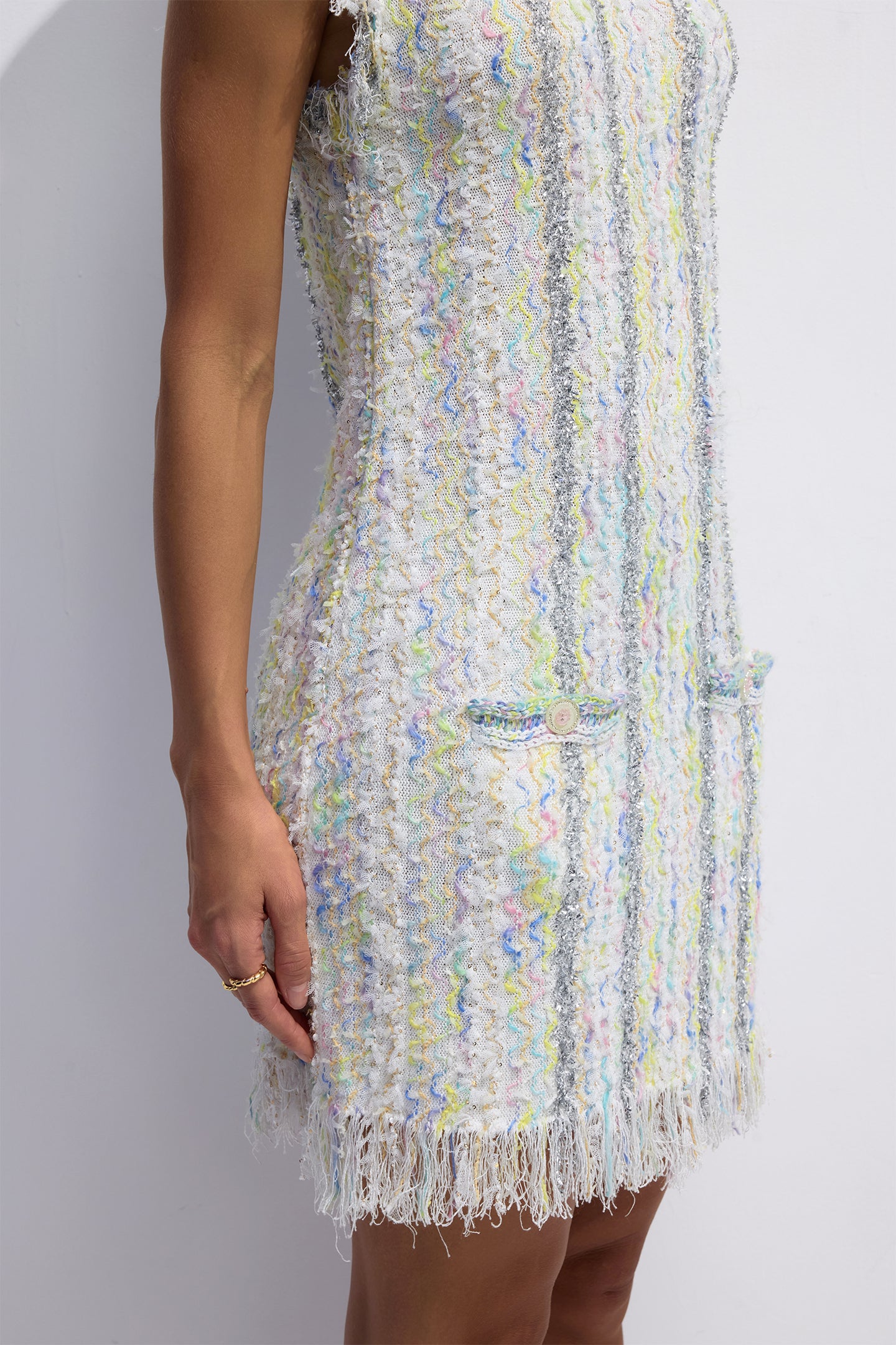 Yolanda Sleeveless Fringe Mini Dress