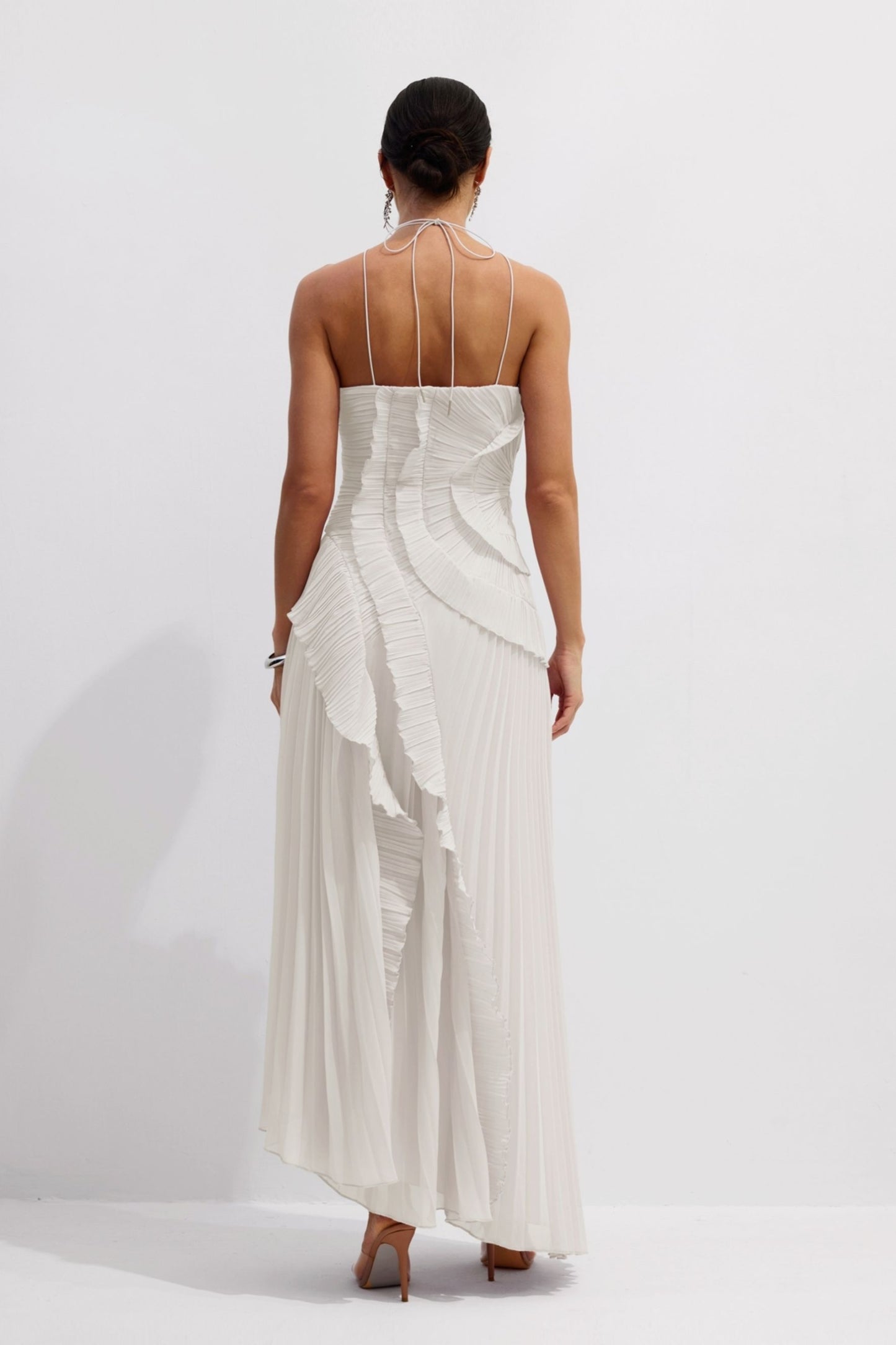 Breeze Ruffled Pleated - White