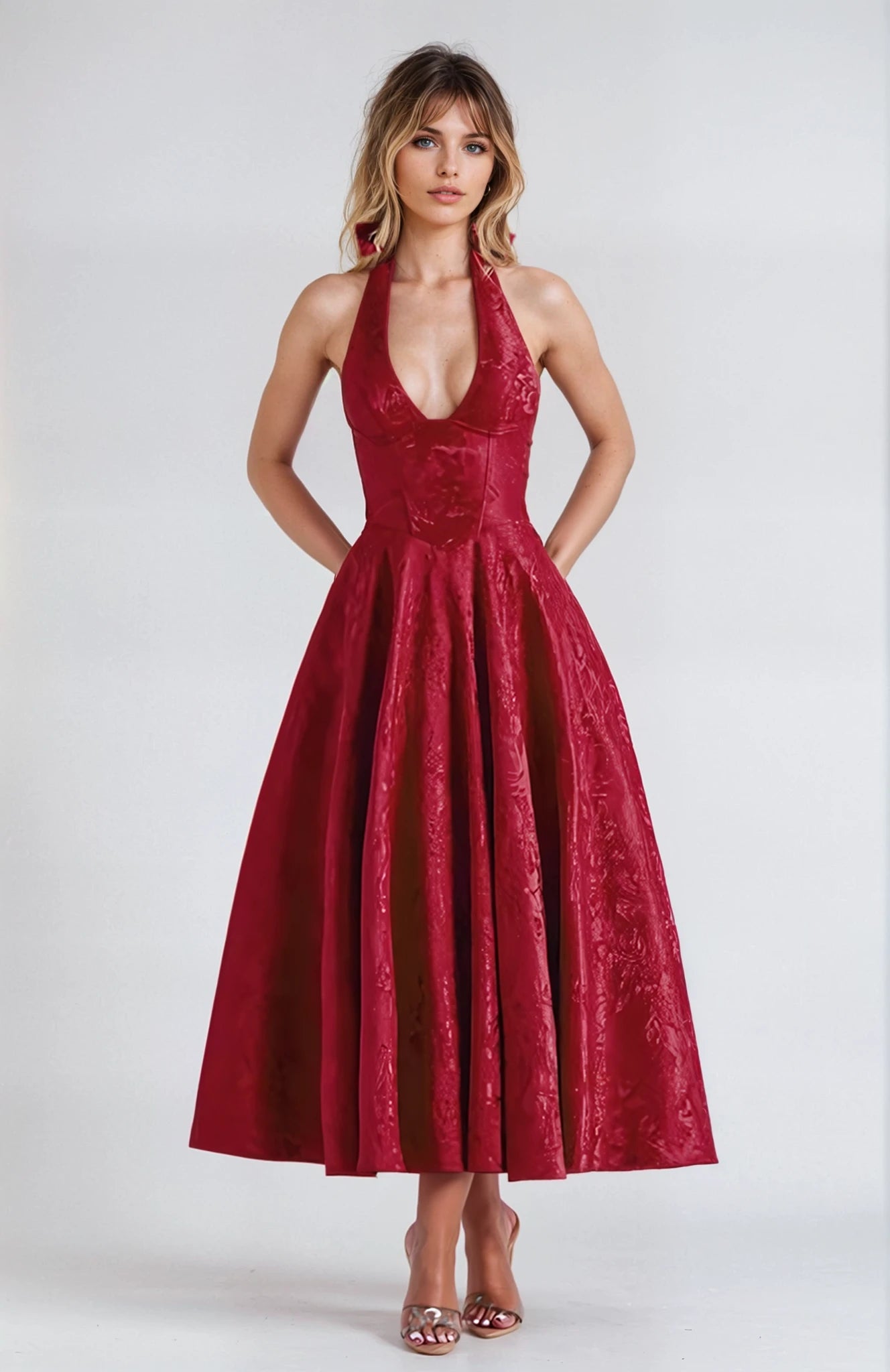 Dream Midi Dress - Red