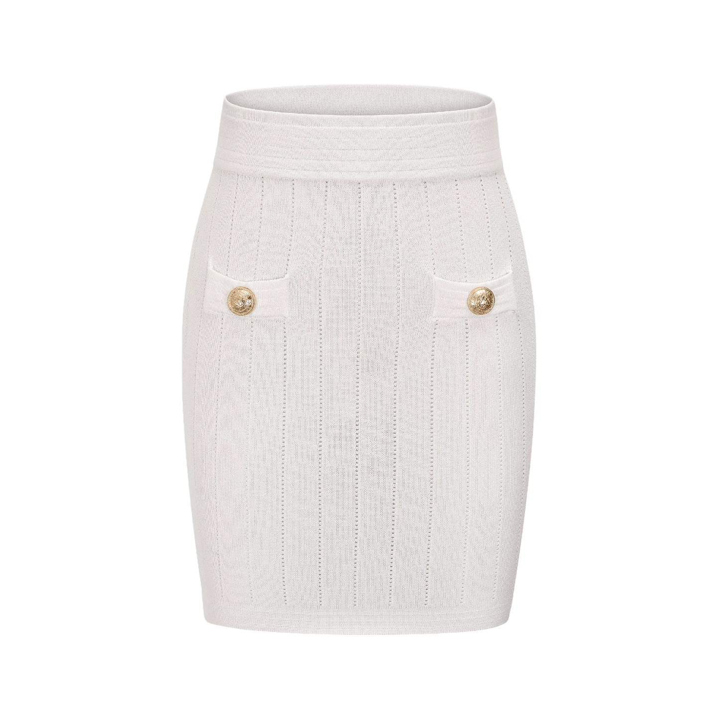 Serio Ludere-button detailing knitted top & skirt matching set - itsy, it‘s different