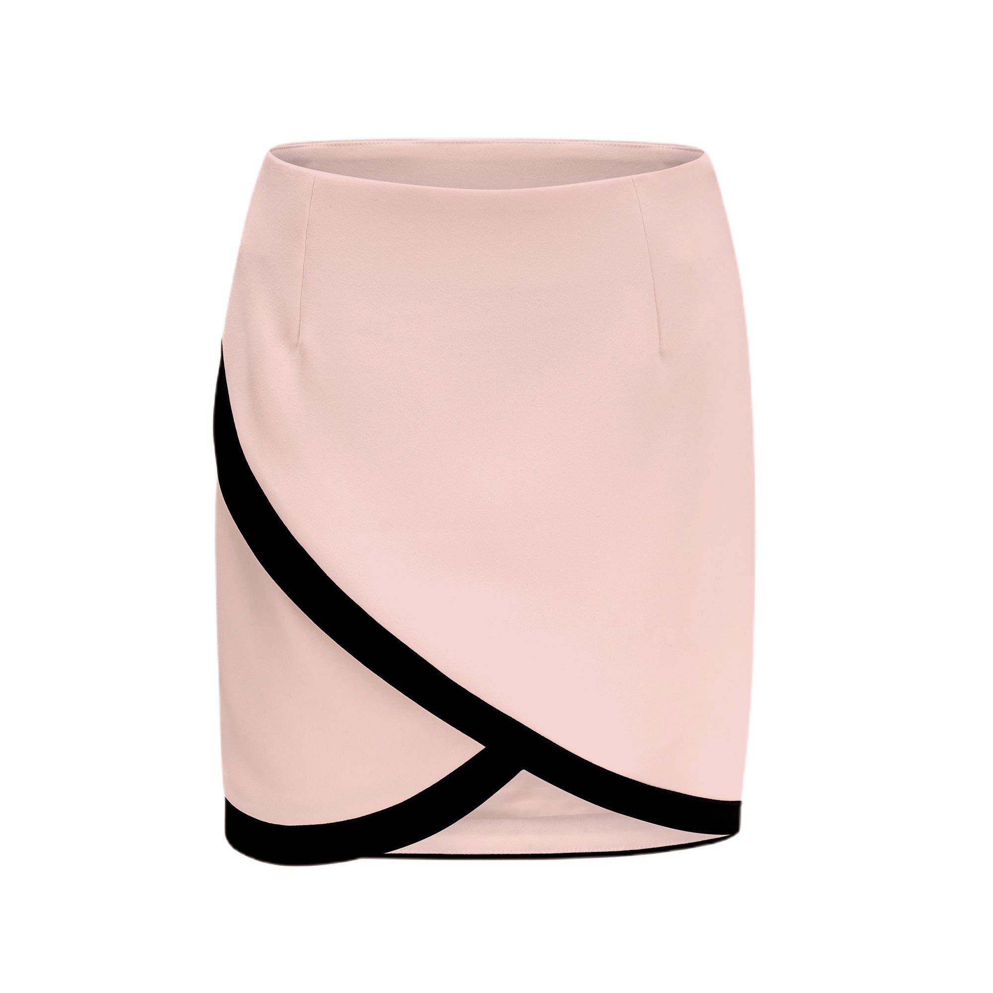 Vespera Contrast Color Two-Piece Jacket and Skirt Set