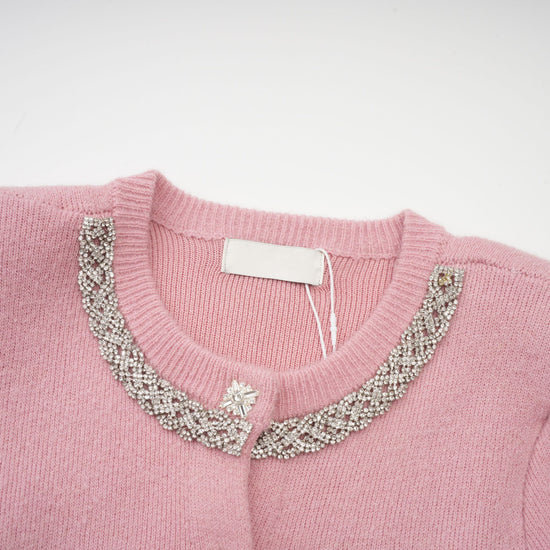 Renée pink embellished jacket & skirt matching set