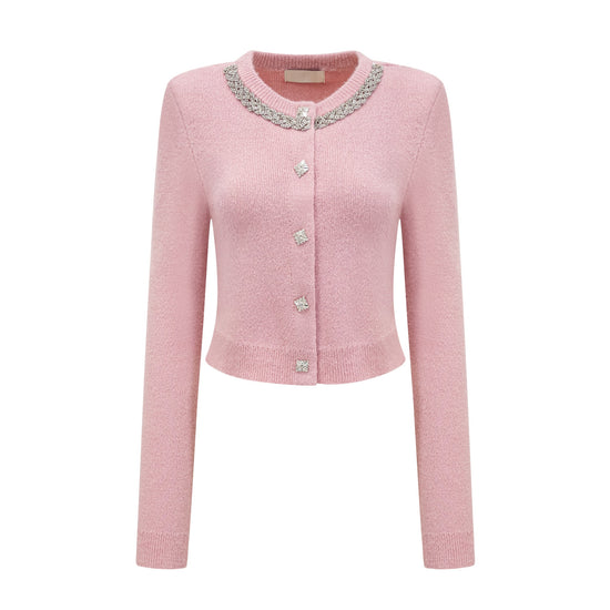 Renée pink embellished jacket & skirt matching set