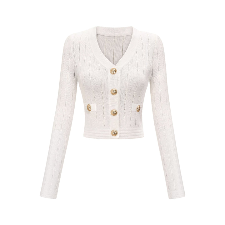 Button detailing knitted top & skirt matching set