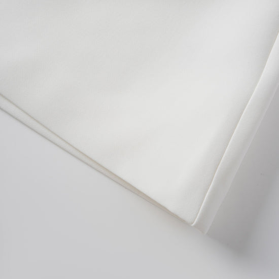 Adriana White Barrel Design Jacket & Skirt Set