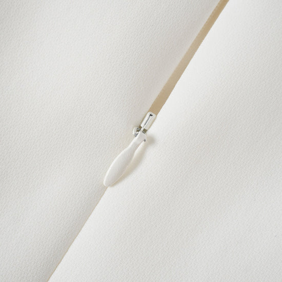 Adriana White Barrel Design Jacket & Skirt Set