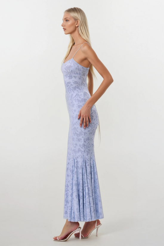 Aria : FISHTAIL Blue MAXI DRESS