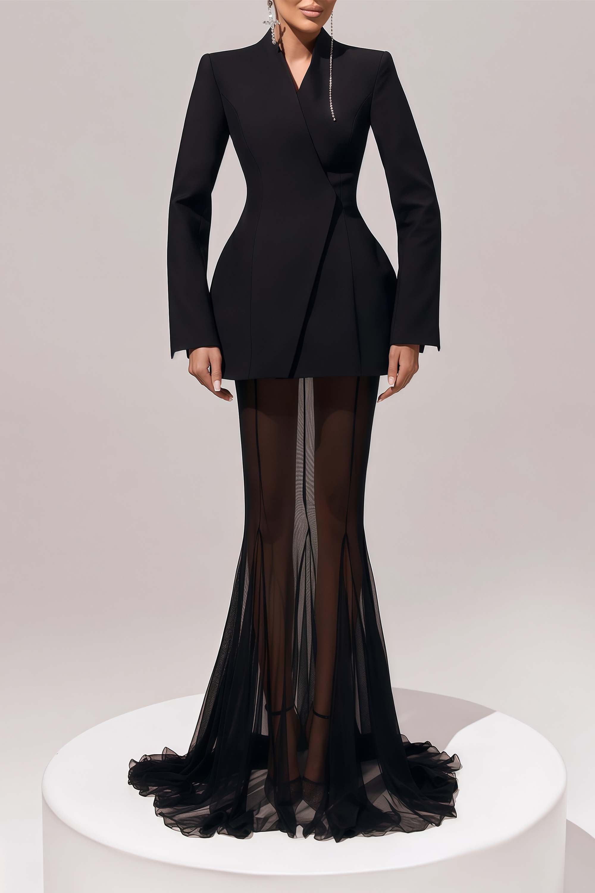 Enora Barrel Design Jacket & Skirt Set