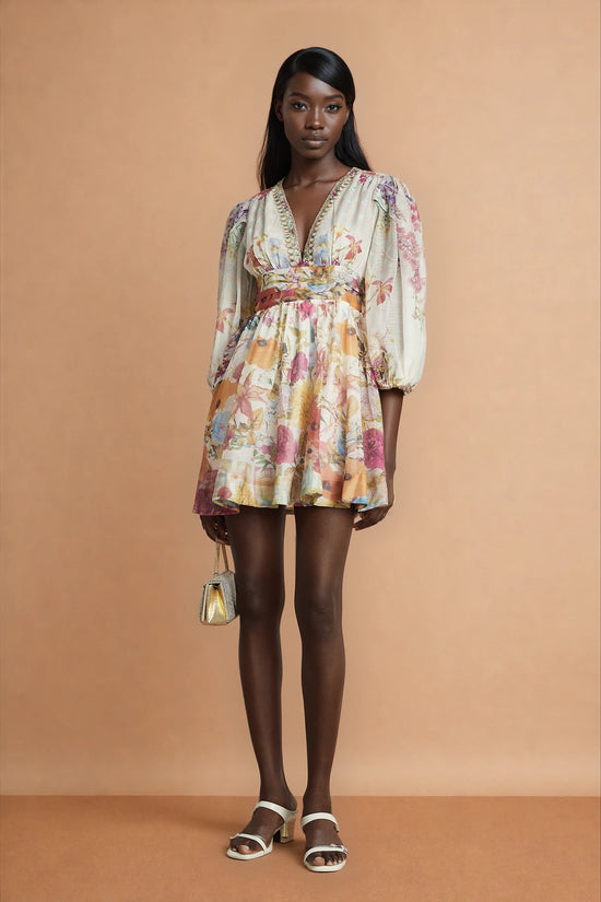Axelle floral-print mini dress