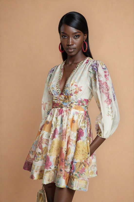 Axelle floral-print mini dress