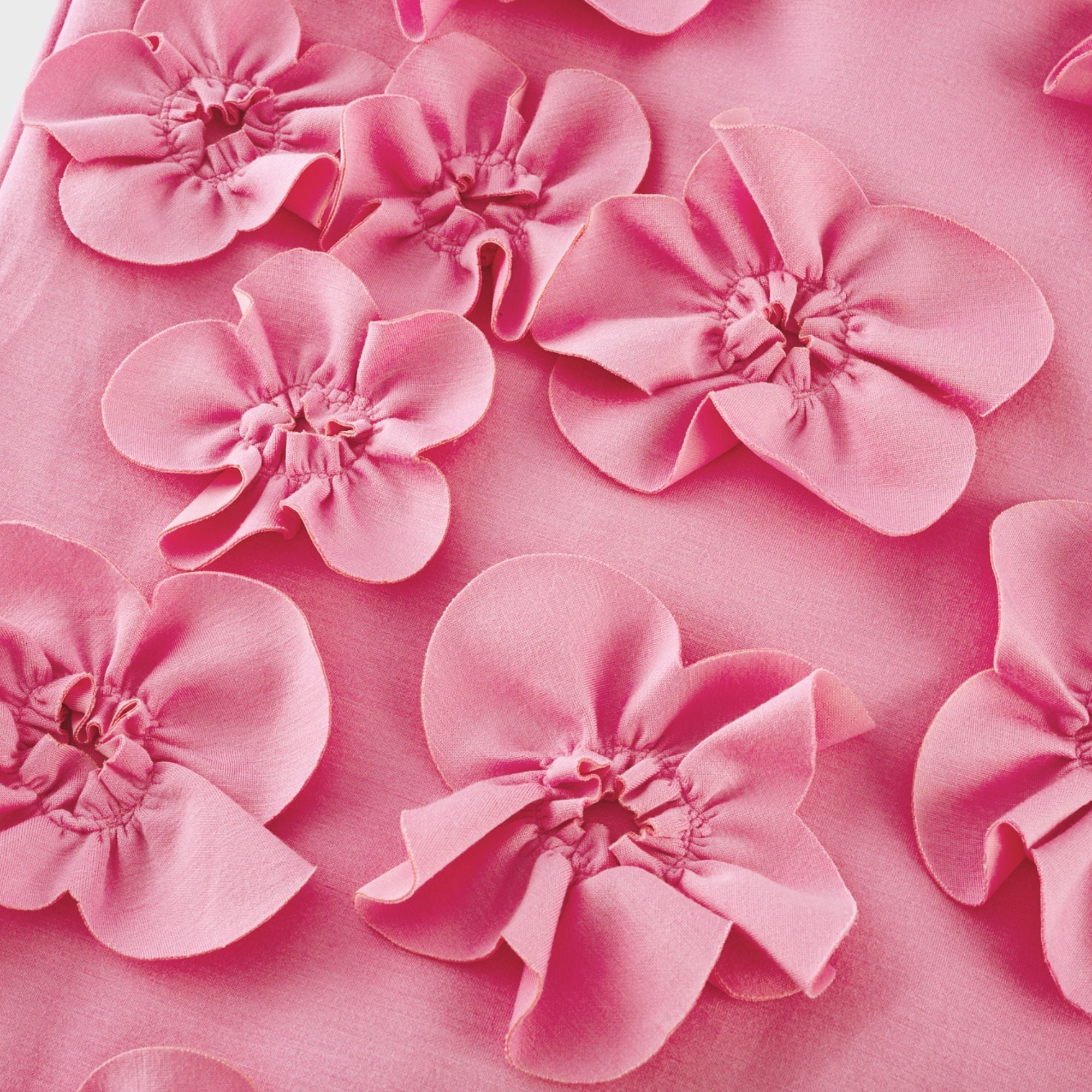 Magali Pink Sleeveless Maxi Dress with Faux Flower & Bow-Tie Embellishment