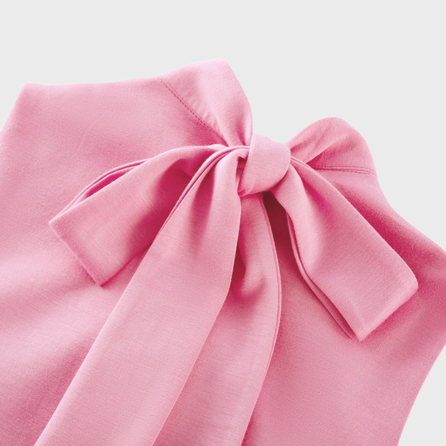 Magali Pink Sleeveless Maxi Dress with Faux Flower & Bow-Tie Embellishment