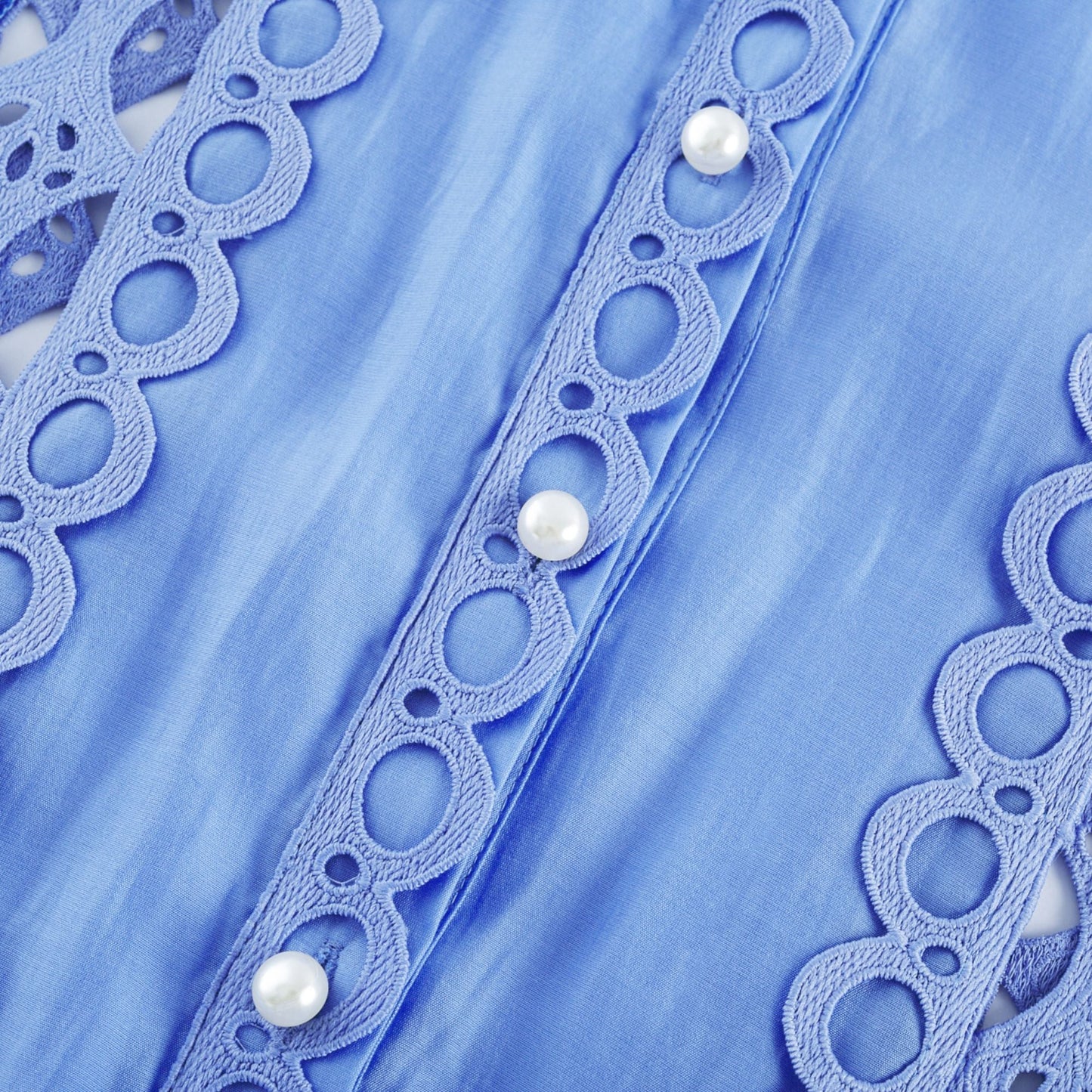 Mireille blue cut-out belted mini dress