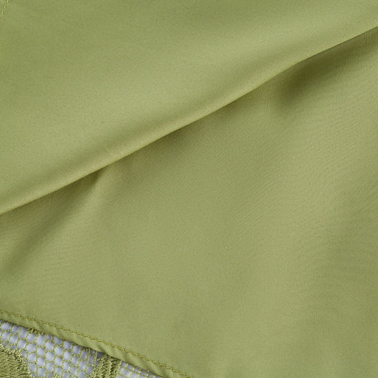 Inès lace floral embroidered cut-out midi dress in Green