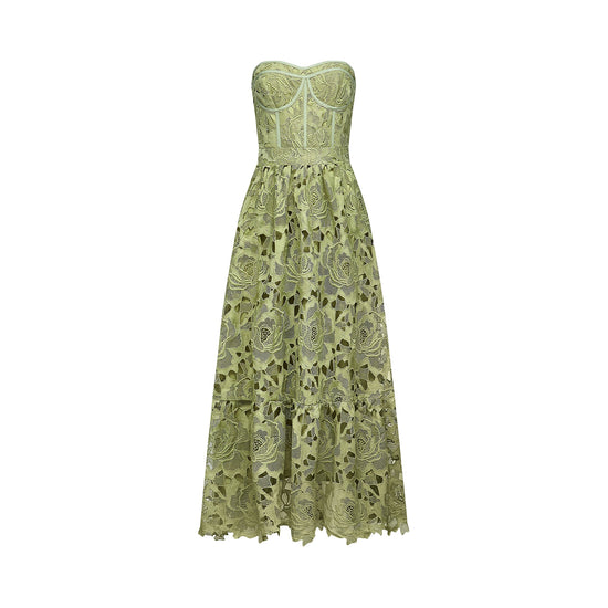 Lace Cut Out Midi Dress