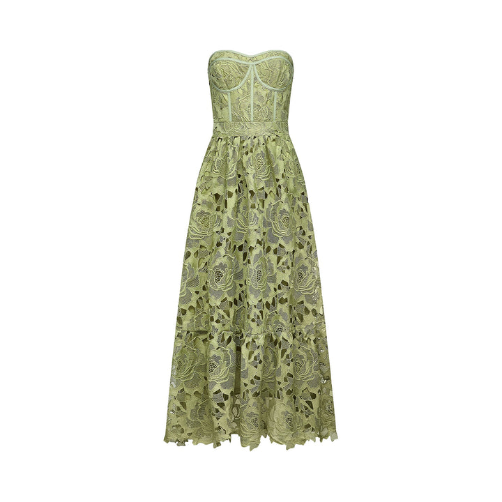 Lace Cut Out Midi Dress