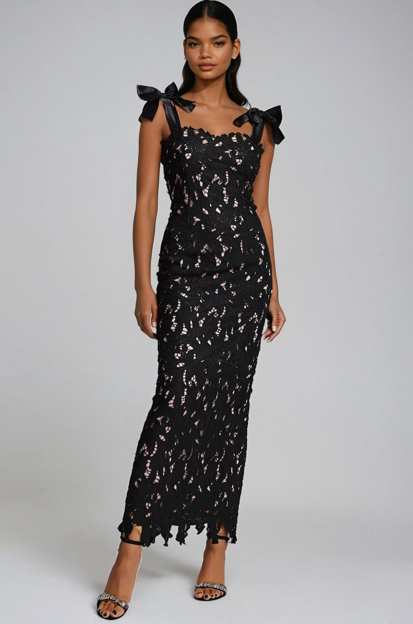 Eternal Grace Maxi Dress - Black