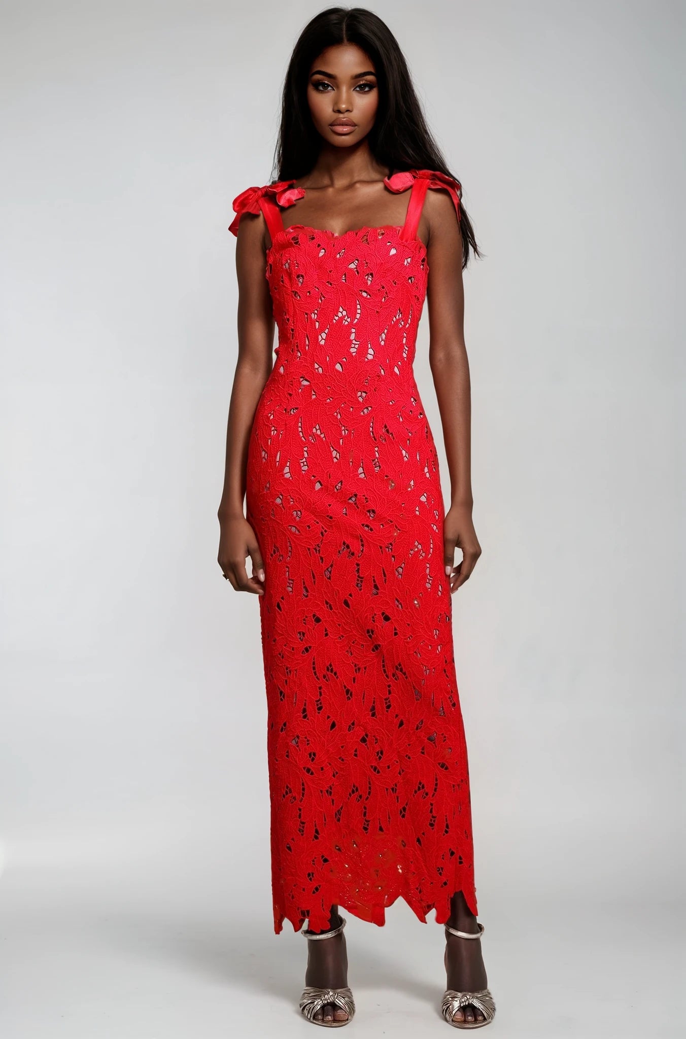 Eternal Grace Maxi Dress - Red