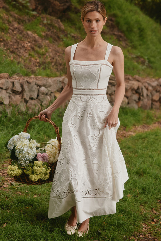 Rosey Midi Dress - White