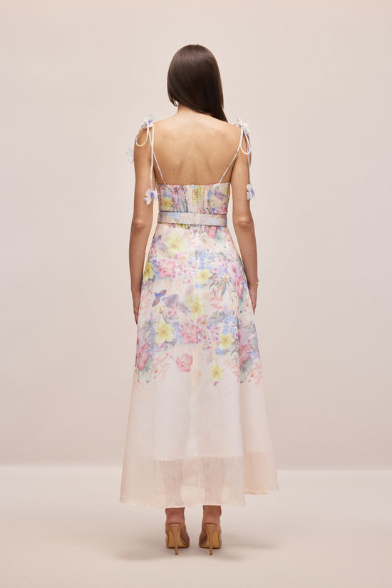 Tasha Floral Strap Corset Maxi Dress