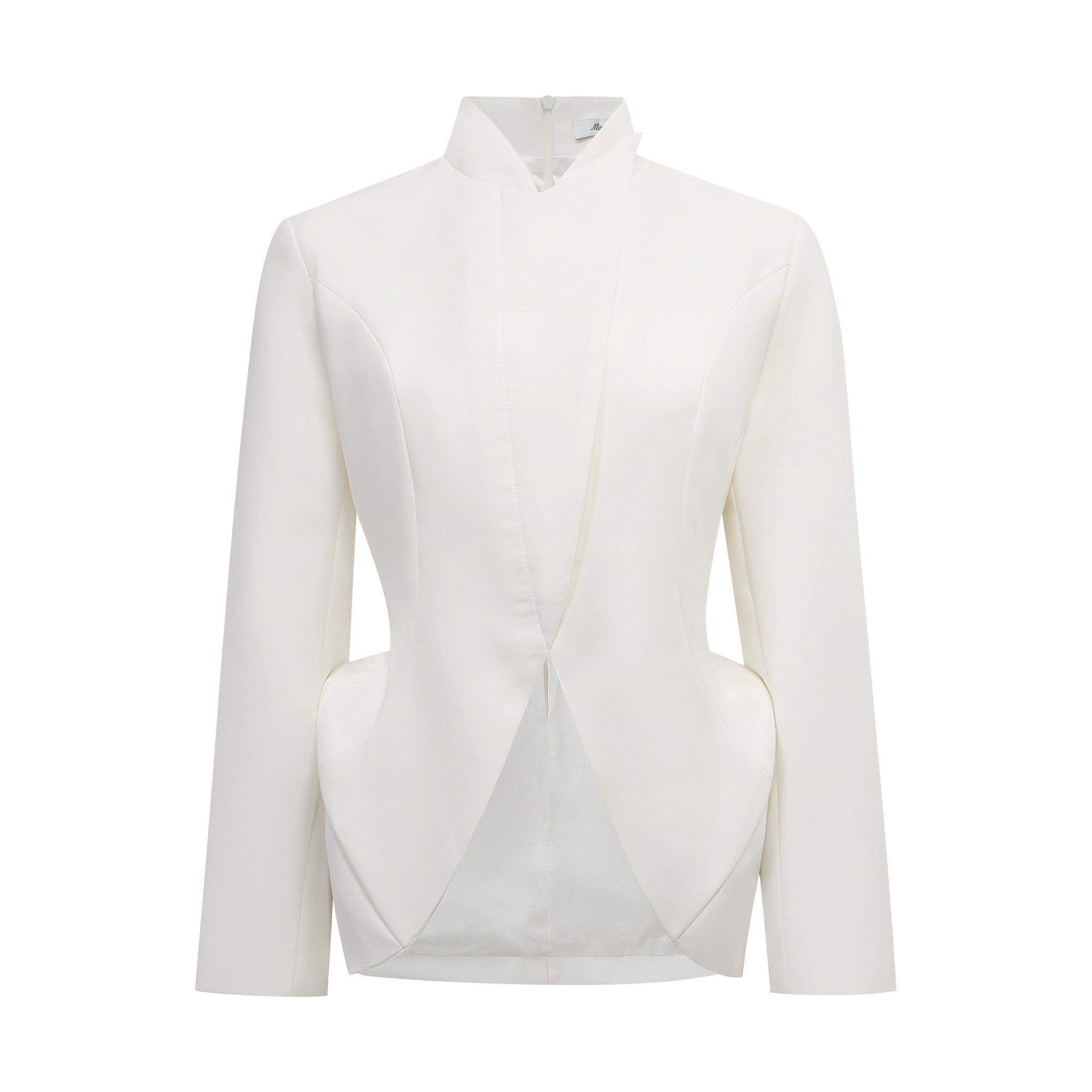 Adriana White Barrel Design Jacket & Skirt Set