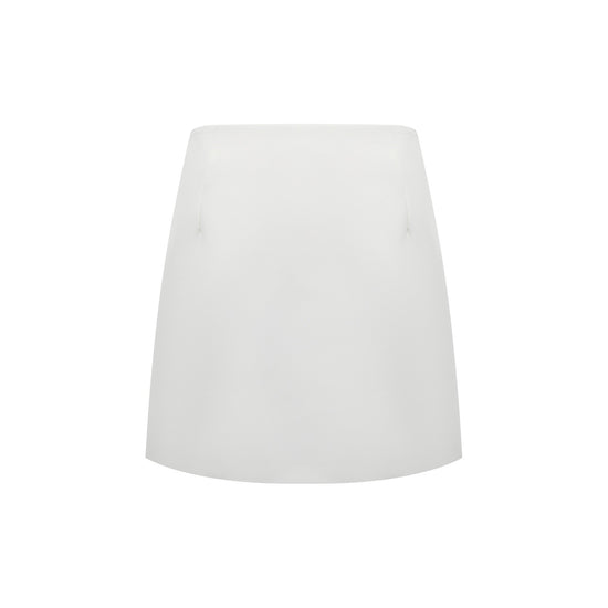 Adriana White Barrel Design Jacket & Skirt Set