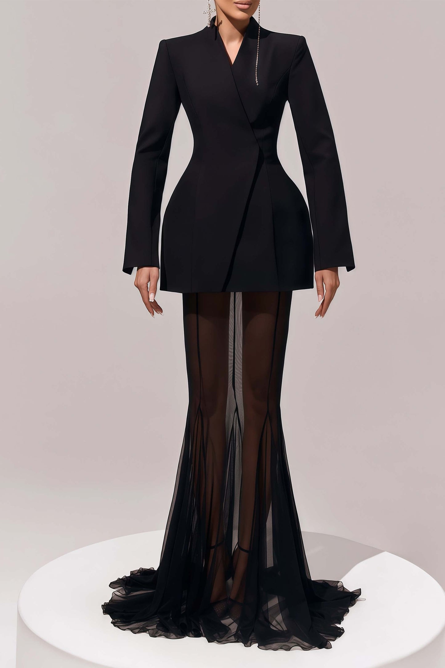 Enora Barrel Design Jacket & Skirt Set