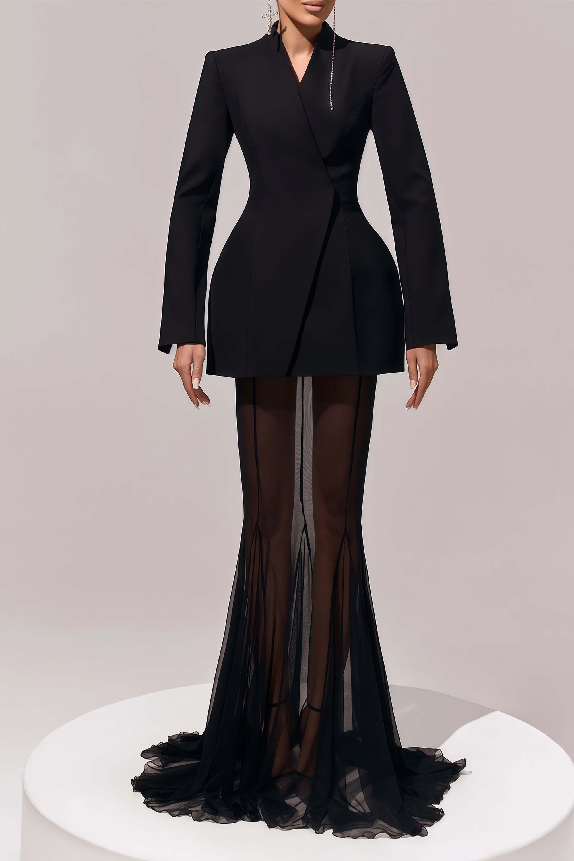 Enora Barrel Design Jacket & Skirt Set