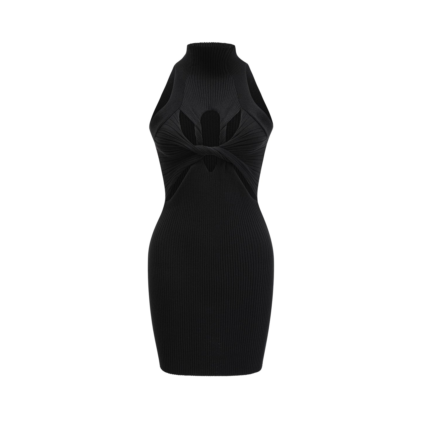Émilie twist-detail cut-out mini dress