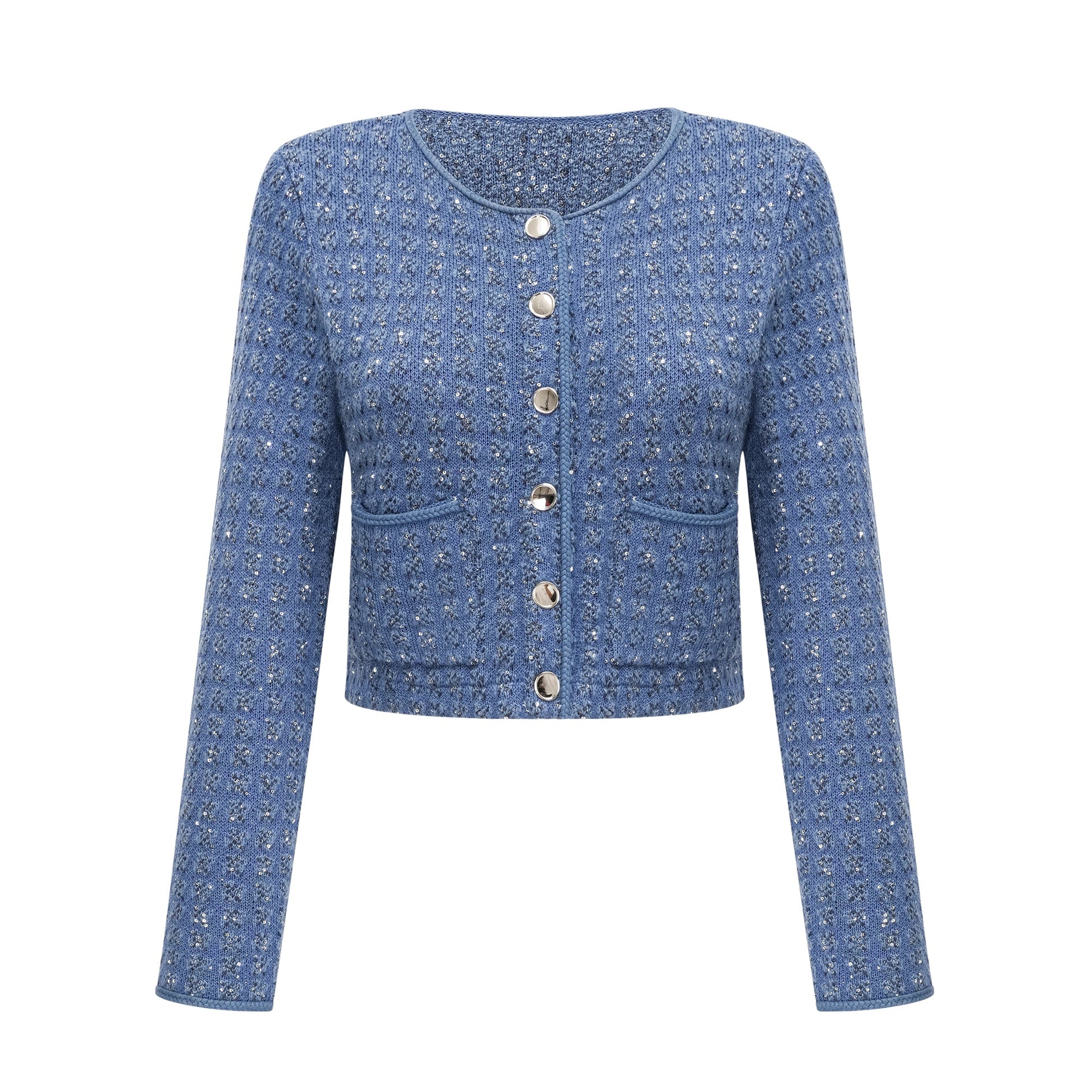 Ghislaine sequin-embellished jacket & trousers matching set