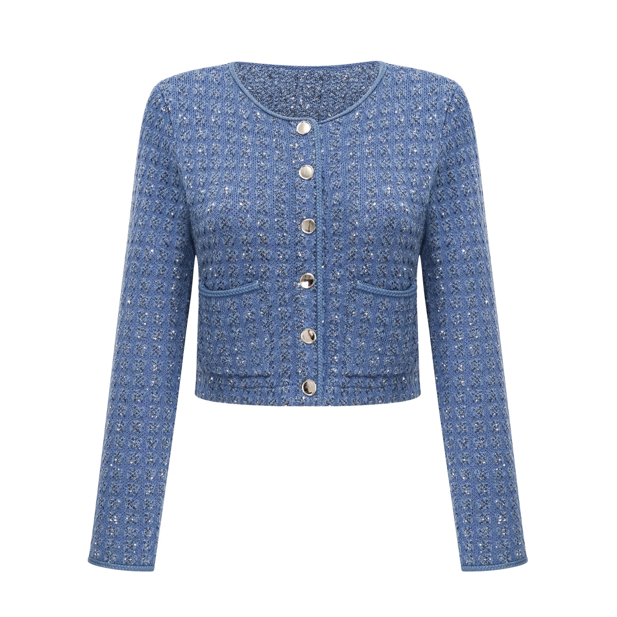 Ghislaine sequin-embellished jacket & trousers matching set