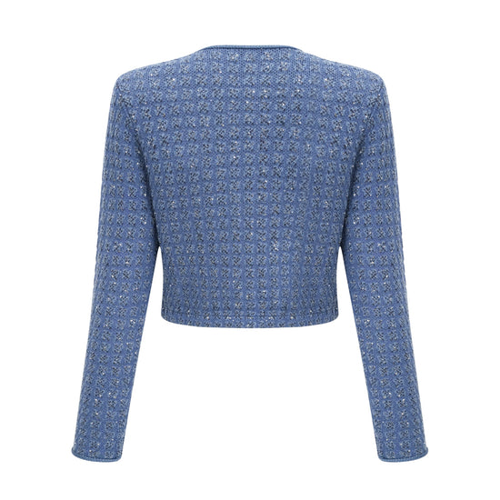 Ghislaine sequin-embellished jacket & trousers matching set