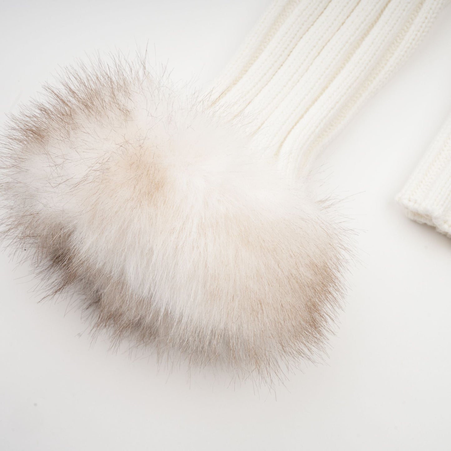 Laetiecia faux-fur ribbed-knit jacket