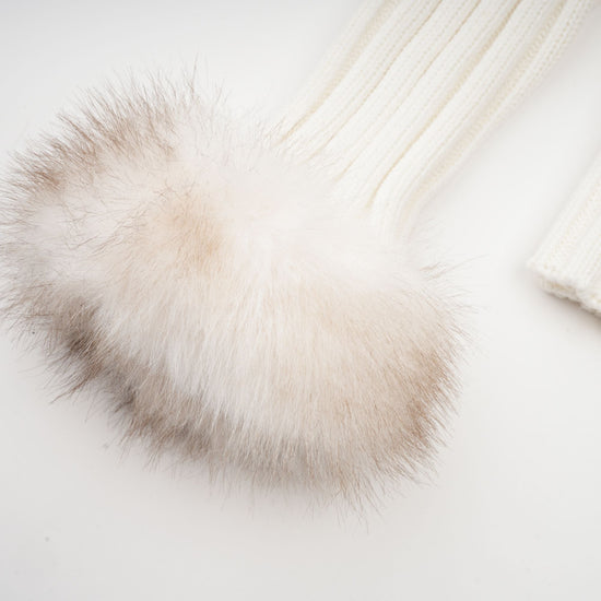 Laetiecia faux-fur ribbed-knit jacket