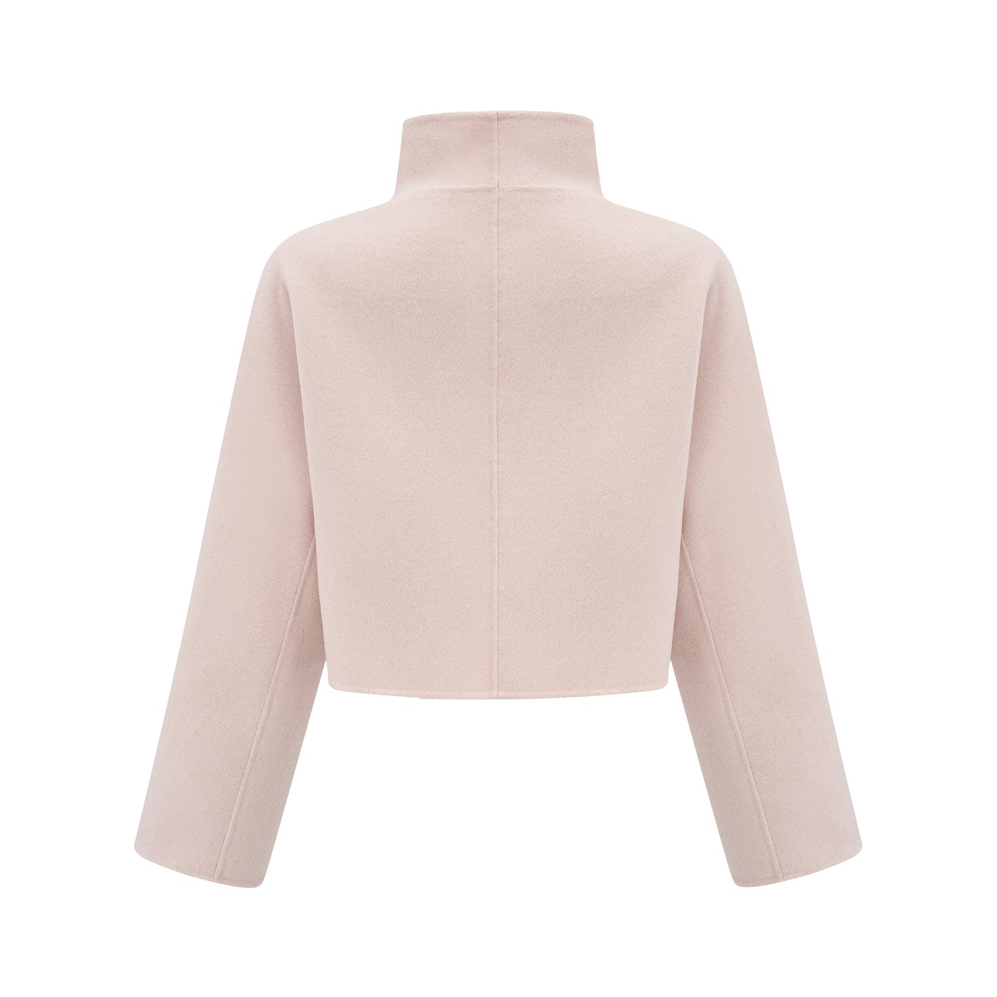 Vienne pink diagonal-placket short coat