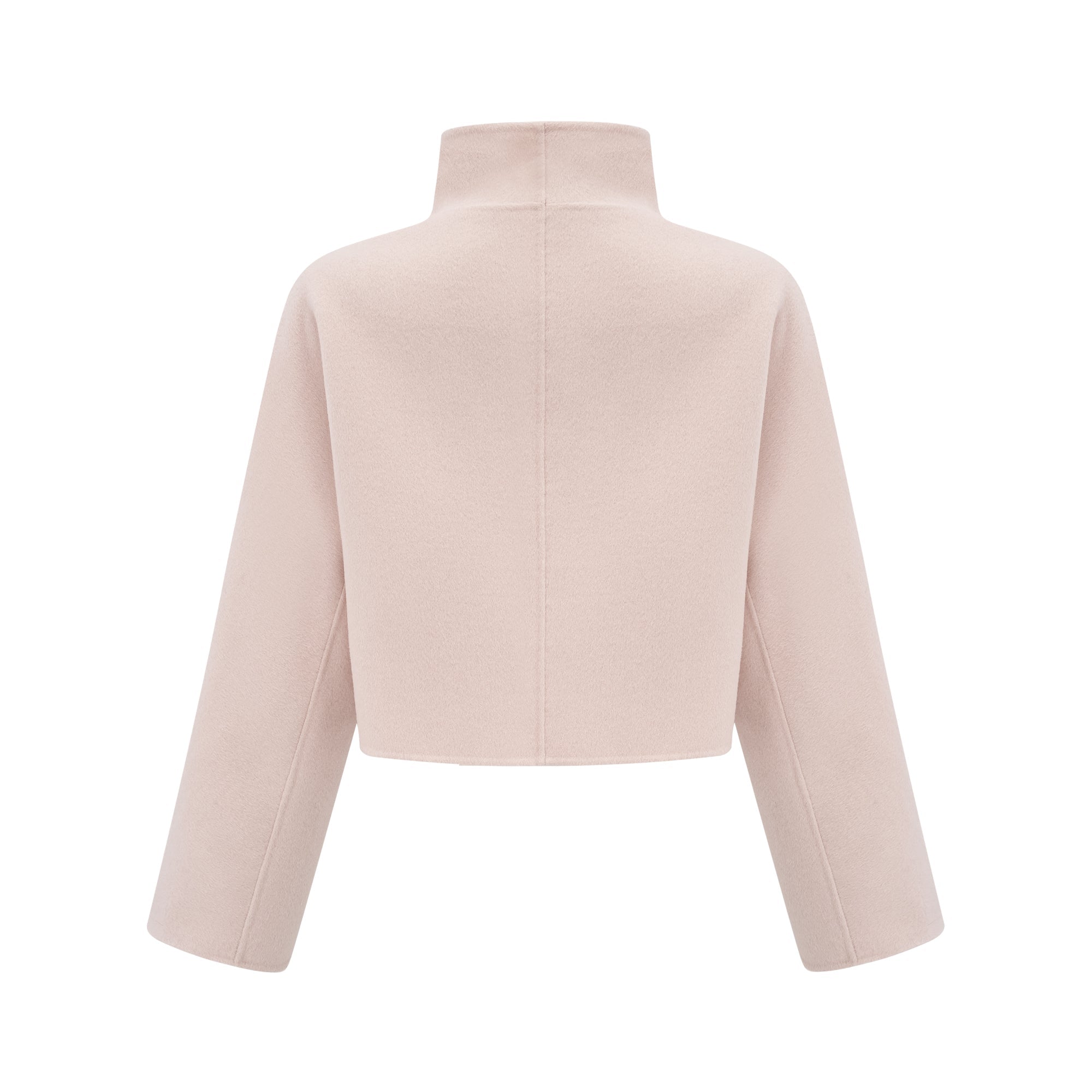 Vienne pink diagonal-placket short coat