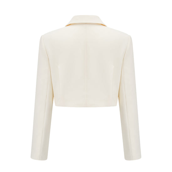 Vivien floral-appliqué jacket & skirt matching set