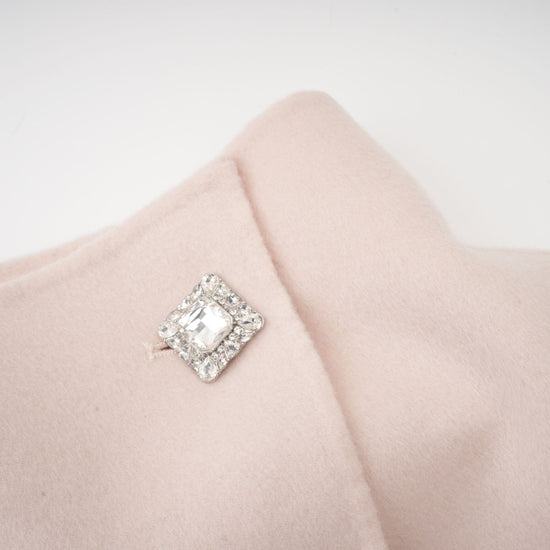 Vienne pink diagonal-placket short coat