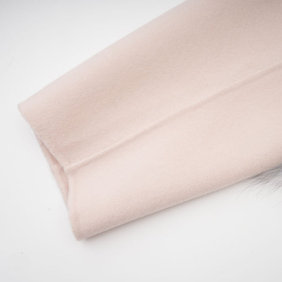 Vienne pink diagonal-placket short coat