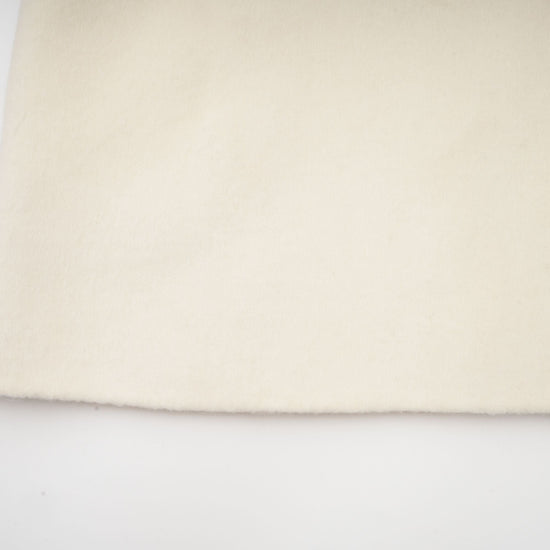 Colette white wool fur bowknot coat