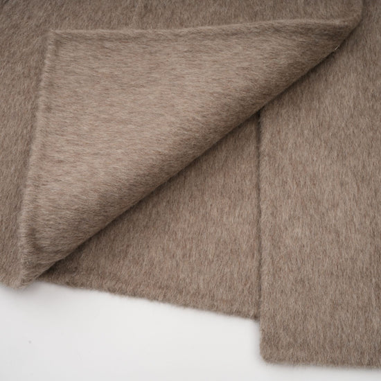 Chloris wool fur belted cape coat