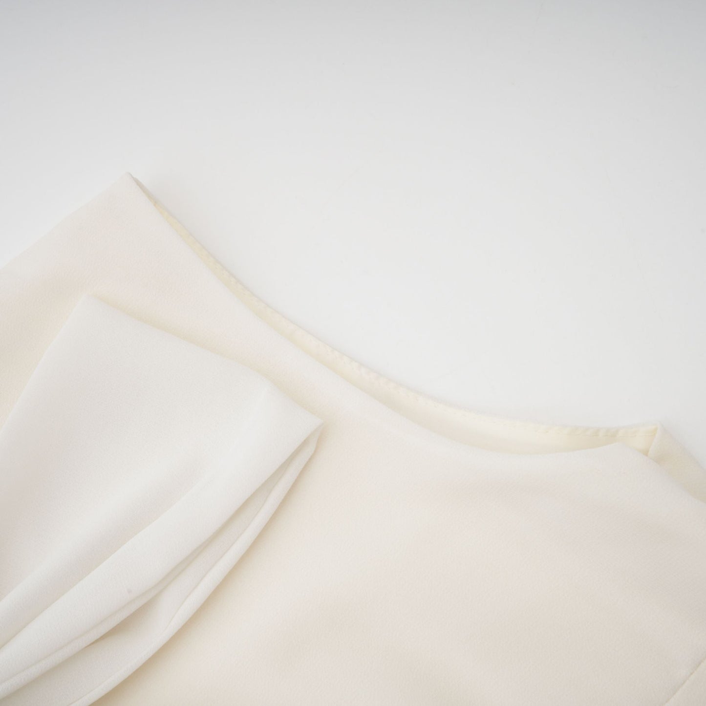 Blanche White Embellished Pleated Two-Piece Jacket and Dress Set