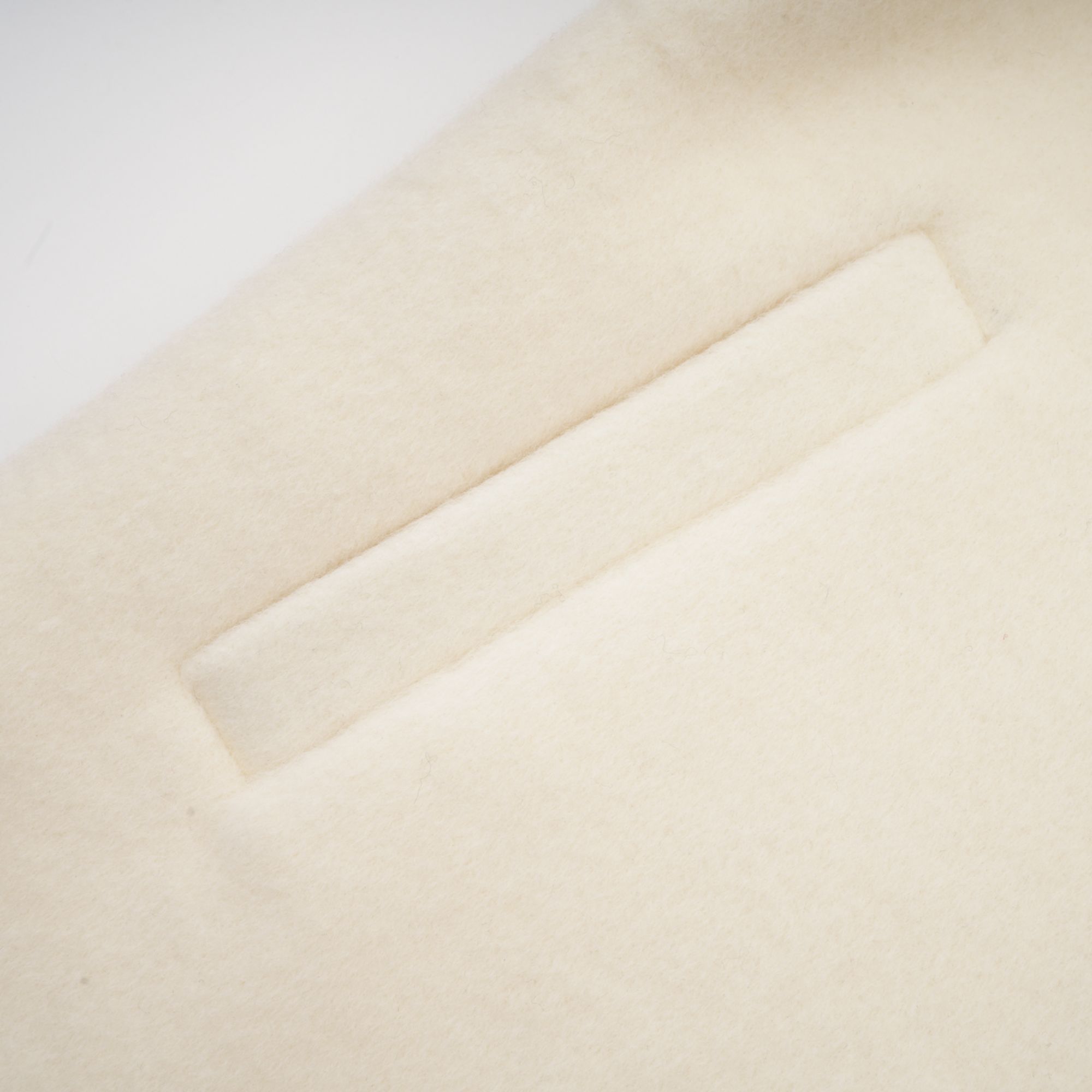 Frédérique white wool fur embellished coat