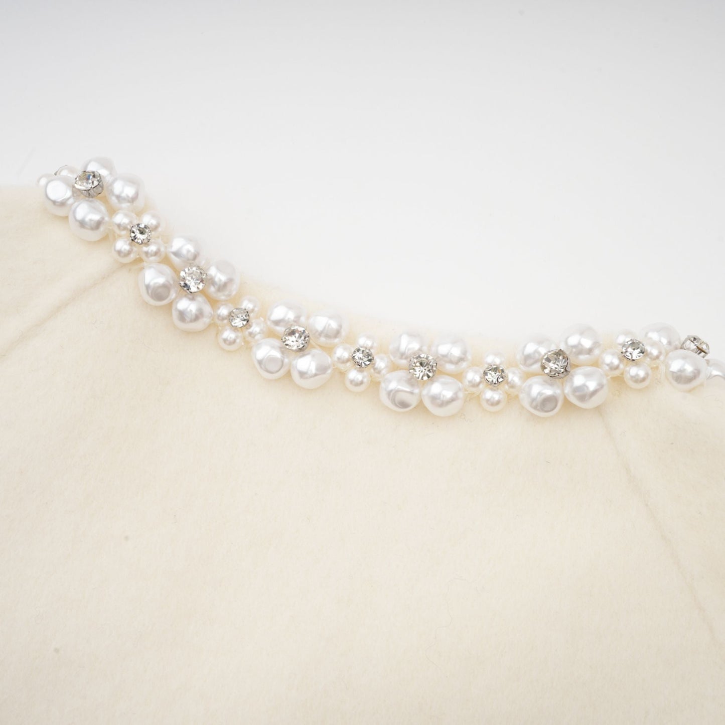 Frédérique white wool fur embellished coat