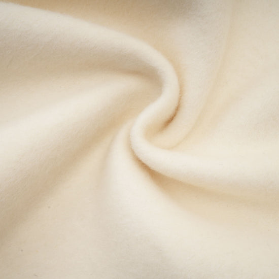 Frédérique white wool fur embellished coat